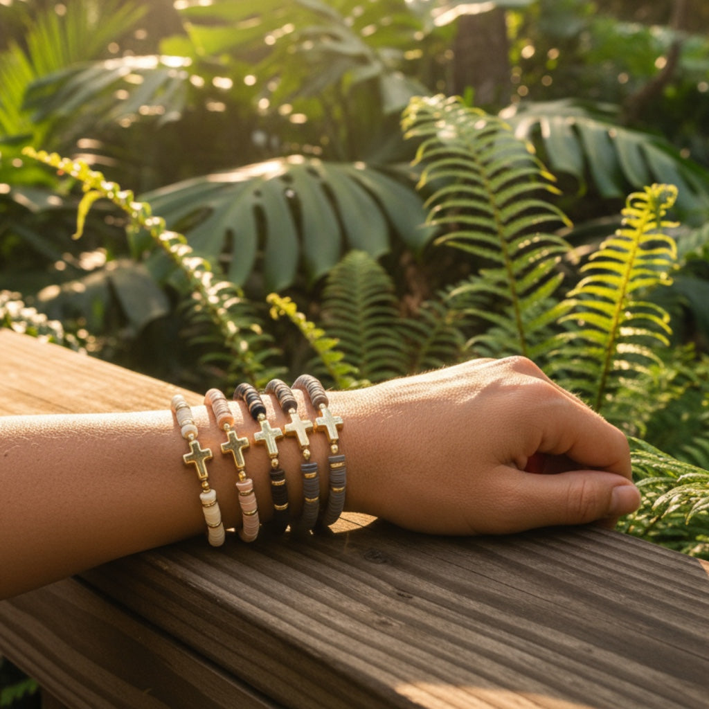 Cross Bead Bracelet