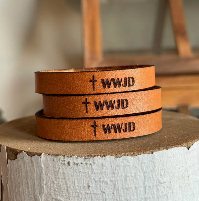 WWJD Leather Bracelets